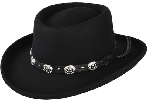 Jaxon & James Crossfire Gambler Hut aus Wollfilz - Schwarz - XL