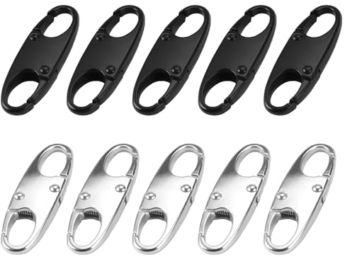 10 Stück Reisverschlüse, Diebstahlsicherung Reißverschluss, Doppelt Zu öffnender Reißverschlussclip Reißverschluss Verschluss Clip Reisverschlüse Zipper Reißverschluss Clip für Gepäck, Rucksack