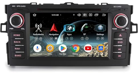 8 Núcleos 4GB RAM 64GB ROM Android 16 Dab+ Estéreo Navegador Radio Coche para Toyota Auris 2007-2012 Inalámbrico CarPlay Android Auto GPS WiFi 4G CD USB Bluetooth DSP 7 Pulgadas IPS Pantalla táctil FM