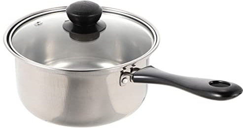 ABOOFAN 1 Juego Cacerola Acero Inoxidable Con Tapa Cacerola Inducción Cacerola Pequeña Para Hervir Cacerola Metal Cacerola Calentadora Con Asa Para Alimentos Olla