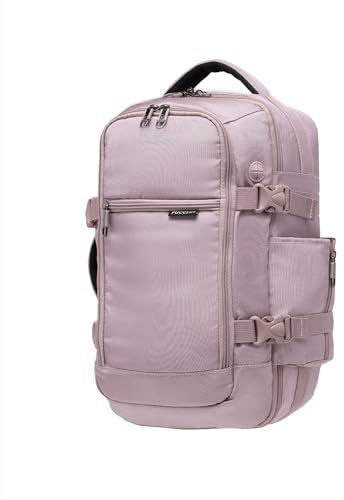 PUCCINI Easy Pack Handgepäck Rucksack 40x20x25 cm für Ryanair Reiserucksack Unter Sitzplatz Kabinentasche Flugzeug Reisetasche für Herren und Damen Multifunktionsrucksack 18L Rosa.