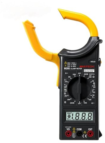 MASTECH M266 M266C M266F Multimètre Numérique à Pince Pinces Ampèremétriques Testeur de Circuit de Tension Pinces Multimètre Portable Outil Électrique Professionnel (M266F)