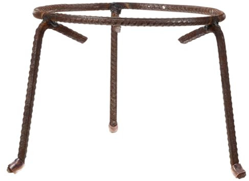 HAKIDZEL Gril Brasero Trépied Anneau De Support pour Wok Trépied pour Feu De Camp Support De Pot De Feu De Camp Support De Wok Extérieur Porte-Pot Plaque De Métal Camping Barre D'armature