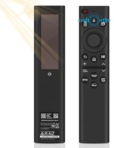 BN59-01385A Universal Solar Voice Remote Control Replacement for Samsung Smart TVs with 4 Shortcut Buttons, Compatible with Samsung The Frame Neo QLED,Crystal UHD Series TVs