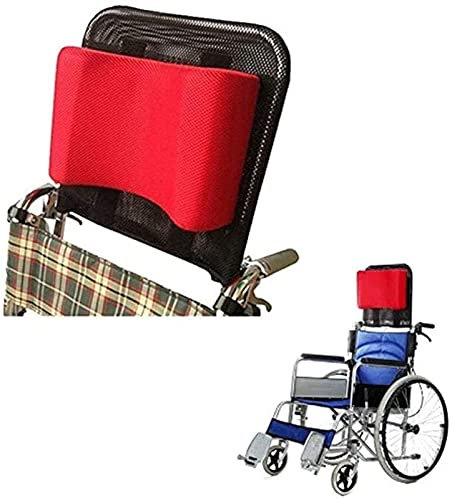 DUBEI Universelle Rollstuhl-Kopfstütze, Nackenstütze, verstellbare Nackenstütze, Kopfstütze, einfach zu bedienen für Rollstuhl, mobiles Töpfchen und Reisestuhl (Farbe: Rot)