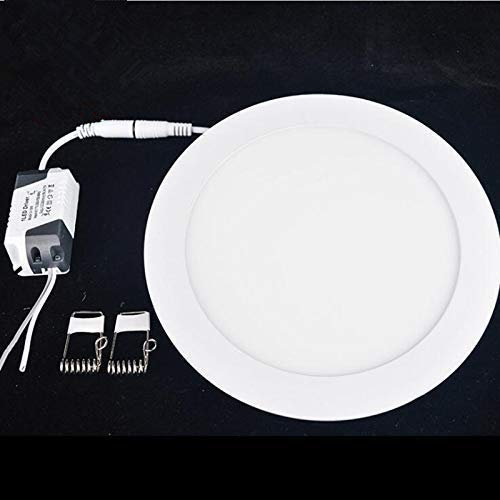 Genérico Foco Proyector Led Redondo Ultra Delgado Techo Integrado en Salón, Cocina, Luz Blanca 3W4W6W9W, Luz Cálida 9W (Luz Blanca 4w)