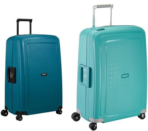 Samsonite S'Cure - Spinner L, Koffer, 75 cm, 102 L, Blau (Petrol Blue) & S'Cure - Spinner L Koffer, 75 cm, 102 L, 4 Rollen, Blau (Aqua Blue)