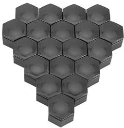 Auto Radkappen 20PCS 22 21 19 17mm Auto Rad Mutter Kappen Schutz Deckt Kappen Anti-Rost Auto Hub Schraube Abdeckung Auto Reifen Mutter Bolzen Außen Universal Radzierblenden(Color:Grey,Size:17mm)