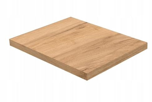Küchenarbeitsplatte 45 cm - 3,8 cm dick - abgerundete Kanten - feuchtigkeitsbeständig - ideal für kleine Küchen, Büros oder Werkstätten - - stabile, langlebige Arbeitsfläche Eiche Craft Gold