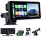LAMTTO 2025 Wireless A-pple Carplay & Android Auto, 6.86 Zoll IPS Touchscreen Carplay Display mit 2.5K Dashcam,1080P Wasserdicht Rückfahrkamera, Bluetooth, FM, AUX, Mirror Link, Siri, Google, 64G TF