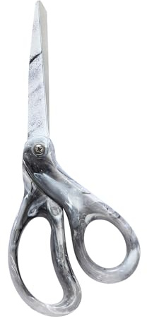 LIVINGO Fabric Scissors 8 Heavy Duty Shears All Purpose Marble Gray