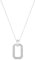 JOOP! Kette mit Anhänger 925 Sterling Silber Damen Halsschmuck, mit Zirkonia synth., 42+3 cm, Weiß, Kommt in Schmuck Geschenk Box, 2038935