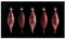 Burgundy Teardrop Glass Baubles