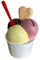 Eisbecher Eis Eisdiele Spardose mit Waffel und Löffel