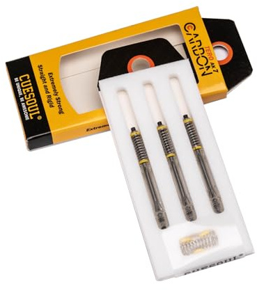 CUESOUL TERO AK7 Carbon-Dartschäfte/Schaft, schlank, integrierte Teleskopfeder, 3er-Set