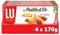 LU - La Paille d'Or Framboise - 4 Boîtes de Paille d'Or Framboise - Gaufrettes Fourrées à la Framboise - Biscuits aux Fruits- Idéal pour le Goûter des Enfants - Lot de 4x170g