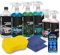 CARSHARK 9-piece Car Cleaning Kit, Snow Foam, Tyre Dressing, Wheel Cleaner, Cherry Interior Dressing, Bubblegum Quick Detailer, Glass Cleaner, Screenwash Tabs, Sponge, 2 x Microfibre Cloths