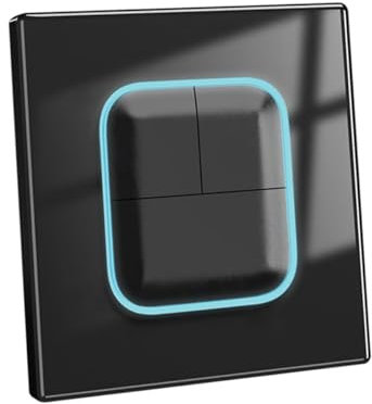 1/2/3/4 gang 2 way Black/White/Grey Tempered Glass Panel Acrylic Push Button Wall Socket Light Switch LED Indicator Lights 86mm*90mm (3 gang 2 way black)