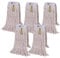 Kentucky Mops 340g Cotton Py Mop Heads (Pack of 5) Heavy Duty Industrial Use Large PY Yarn Replacements 12oz Schools Offices Commercial Cleaning Avern