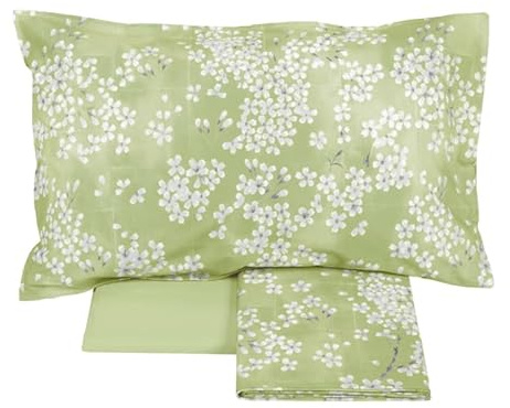 Fazzini Bettwäsche-Set für Doppelbett aus reinem Perkal aus Baumwolle mit weißem Lack Art. Kimono (Margarita 3)
