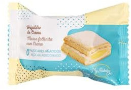 Hojaldre relleno de crema Hacendado sin azúcar añadido 80 g aprox. Pack 6