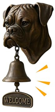 Dinner Bell Outdoor, Dog Head Shape Welcome Doorbell, Vintage Farmhouse Style Bell for Front Door, Garden Sheds, Cottages, Retreats, Apartments, Weddings, and Venues