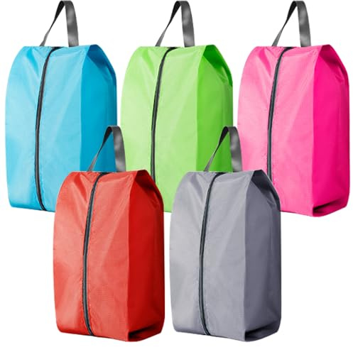 XINFAQAQ Schuhbeutel Wasserfeste Schuhtasche Reise mit Reißverschluss | Staubdicht Schuhtaschen 5 Farben für Männer und Frauen für Reisen Oder Zuhause Aufbewahrung (39.3 x 19 x 15 cm)