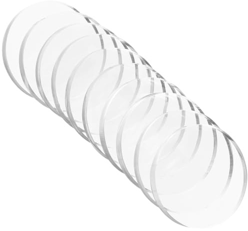 LALAFINA 10 Stück Gumminoppen für Glasplatten, 25 x 3 mm Gummipuffer Selbstklebend, Transparente Antirutsch Pads für Glastische, Weiche PVC Möbel-Stoßfänger & Abstandshalter für Holzmöbel