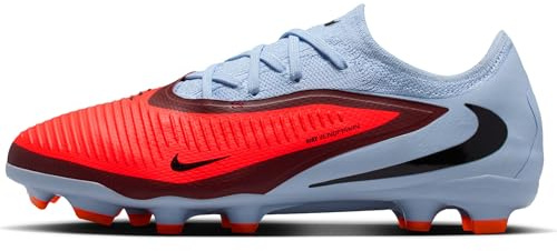 Nike Jr. Phantom 6 Low Pro Fußballschuh für Verschiedene Böden Soccer Shoe, Royal Tint Black Bright Crimson, 5 UK