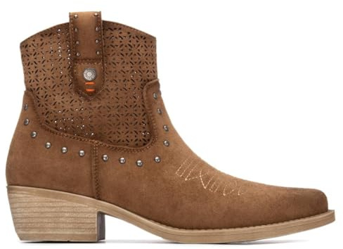 REFRESH - Freizeitstiefeletten Damen Kamel - Bequeme und vielseitige Schuhe - Casual Mode - Modell 17504202 (Größe 41)