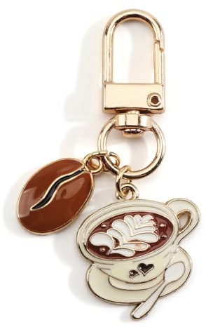 Gallkeat Coffee Cup Keychain Women Keychain Bag Charm Backpack Bags Jewelry Accessories Gift for Girls Friends Family (C)