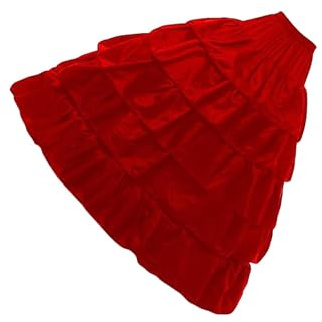 osiuujkw Statement Brautkleid mit Hochzeitsaccessoires: Tüll Unterrock, 6 Reifrock Unterrock, 4 Reifröcke, 5 Lagen Ballkleid Unterröcke, Krinoline, Rot, 4 Reifen
