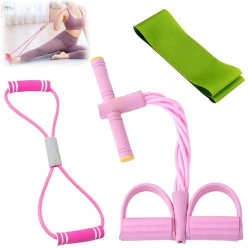 BaZuyunMd 3 Stück Expander Fitness, trainingsgeräte für zuhause, sit up Hilfe, Bauch trainingsgerät, gummibänder Sport, widerstandsbänder Set, Geeignet für Bauchmuskeltraining oder Sit-up-Training