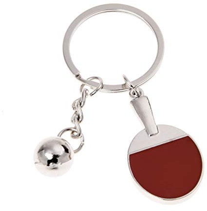 ODETOJOY Porte-clés Tennis de table Porte-clés en métal pour enfants