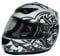 protectWEAR Motorradhelm weiß H-510-11 graues Drachendesign-M