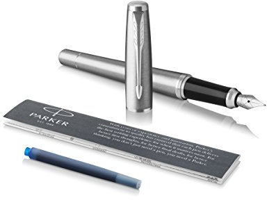 Parker (1975440 Urban Fountain Pen, Metro Metallic, Medium Nib with Blue Ink, Blister Pack