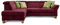 Cavadore Schlafsofa Ammerland mit Ottomane links / Federkern-Sofa im Landhausstil mit verstellbaren Kopfstützen, Bett und Bettkasten / 245 x 84 x 194 / Lederoptik rot