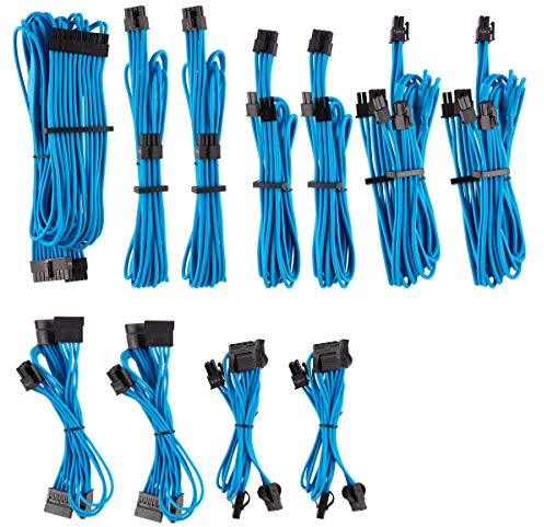 Corsair CP-8920225 Premium Individually Sleeved PSU Cables Pro Kit Type 4 Gen 4 – Blue