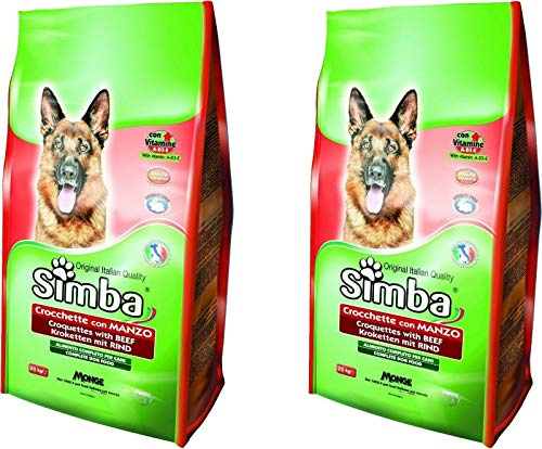 AILANTO MONGE CCROCCHETTE 20 kg Manzo Hundefutter Trocken für Hunde Erwachsene 2 Stück
