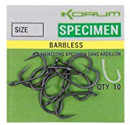 Korum Xpert Barbless Hooks Power Specimen or Specialist: Specimen Size 6