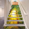 FLFK 3D Sonnenschein grüner Baum Wald Selbstklebend Treppen Aufkleber Vinyl Abnehmbare Aufkleber für Treppenhaus Zuhause Dekoration 39.3Zoll x7.08Zoll x13 stücke