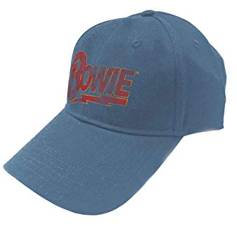 David Bowie Baseball Cap Flash Logo Nue offiziell Denim Blau Strapback One Size