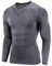 AMZSPORT Mens Sports Compression Shirt Long Sleeve T-Shirt Cool Dry Base Layer Fitness Tight Top, Darkgrey XL