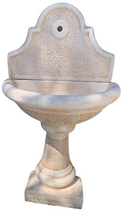 FONTANA A MURO TROPEA, FONTANA A COLONNA, SALVA SPAZIO, SCARICO A SCOMPARSA, LAVAMANI, ACQUAIO DA GIARDINO, LAVELLO DA ESTERNO FONTANELLA IN CEMENTO BIANCO E POLVERE DI MARMO, FONTANINE DA RUBINETTO
