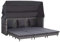 Tidyard Ausziehbares 3-Sitzer-Garten-Schlafsofa Mit Dach, Sofa Sonnenliege Gartenliege Sofa Liege Gartensofa Gartenbank Gartenmöbel Mit 1 x Schlafsofa mit Dach,4 x Rückenkissen,9 x Sitzpolster