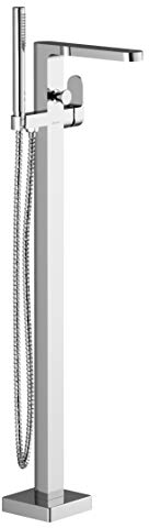 RAVAK Freistehende Wannenarmatur Chrome CR 080.00 – Einhand-Wannenbatterie mit R-Box | Bodenstehende Badarmatur für freistehende Badewannen
