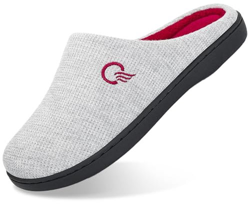 Mishansha Pantofole Donna Ciabatta Invernali Home Scarpe Memory Foam Caldo Comode Antiscivolo Ciabatte Casa Interno e Esterno luce grau 42/43