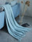 Hayisugal Baumwolldecke Tagesdecke Wohndecke Wendedecke Kuscheldeck Sofadecke Couchdecke Stricken Decken Überwurf für Sofa und Bett, Hellblau, 120 x 240 cm