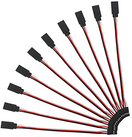 YIXISI 10 Stück RC Servo Verlängerungskabel 150mm 3pin JR Stecker für Fernbedienung Flugzeug