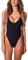 RELLECIGA Maillot de Bain Une pi?ce String Thong Bikini High Cut Monokini Noir M